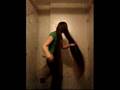 Combing Knee Length Hair