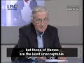 Chomsky on how Hamas policies are more conducive to peace than the U.S.\