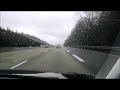 This is a short stretch on the Autobahn A7 between Kassel and Fulda, it contains a lot of sharp bents and steep hills through the Kassel mountain area making it quite dangerous but also a lot of fun to drive. The video was taken on the 23rd December, the day before Christmas eve so everybody, including me, was on the road to visit their families. The A7 is the longest German Autobahn running from Flensburg at the Danish border to Füssen at the Austrian border at a distance of pretty close to a 1000 kilometers / 620 miles.