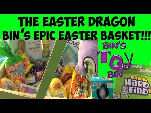 Spike the Easter Dragon Hides Wonka Hard 2 Find Eggs! Bin's EPIC Easter Basket! by Bin's Toy Bin