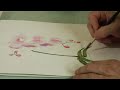 Watercolor Painting: An Orchid : Watercolor Painting an Orchid: Coloring the Stem