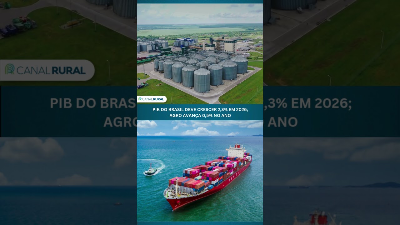 PIB do Brasil deve crescer 2,3% em 2026; agro avança 0,5% no ano