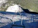 climbing down Half Dome
