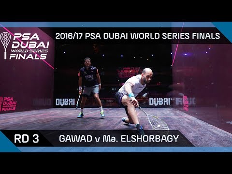 Squash: Gawad v Ma. ElShorbagy - Rd 3 - PSA Dubai World Series Finals 2016/17