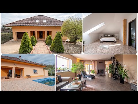 Video Rodinný dům s obytným podkrovím, garáže, okrasný pozemek, bazén, letní kuchyně, parkování