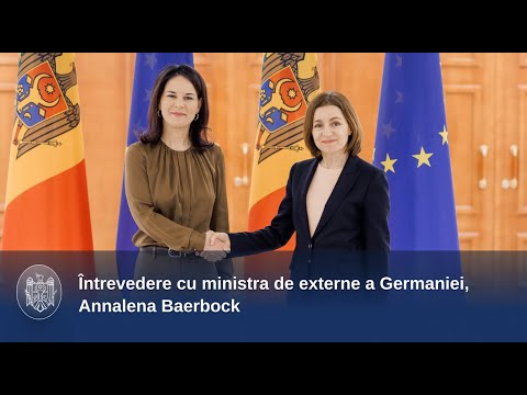 Președinta Maia Sandu a avut o întrevedere cu ministra de externe a Germaniei, Annalena Baerbock