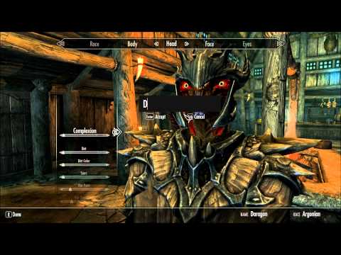 how to change race in skyrim