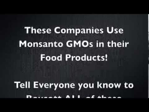 Monsanto GMO FOODS products list UK / WORLD WIDE Boycott them all!