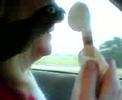 videos de The traveling conure: Manu goes Bye Bye and eats a Dilly Bar