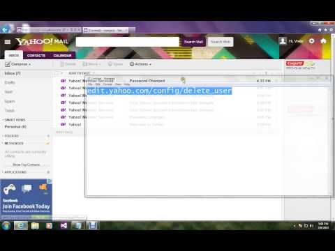 how to delete yahoo email account