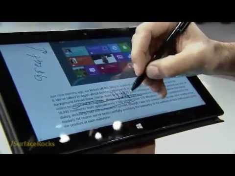 Microsoft Surface Supports Digital Ink/Stylus