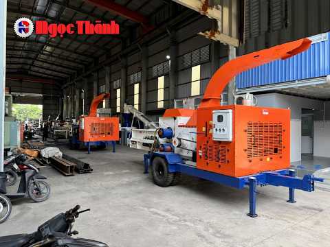 Máy Băm Gỗ Di Động Dầu Diesel | Bánh Xe Cao Su | Ngọc Thành