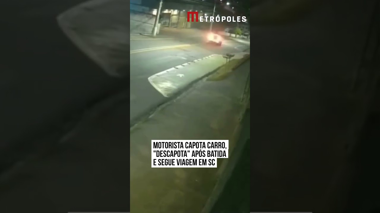 Motorista capota carro, "descapota" após batida e segue viagem em SC