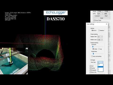 3D imaging sonar Echologger DASS710 - small tank test