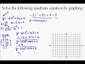 A19.20 Solving Quadratic Equations by Graphing