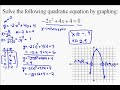 A19.20 Solving Quadratic Equations by Graphing