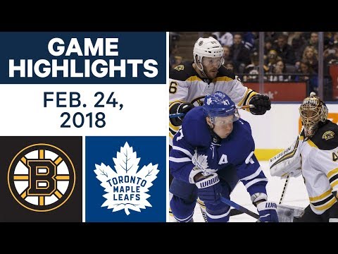 Video: NHL Game Highlights | Bruins vs. Maple Leafs - Feb. 24, 2018