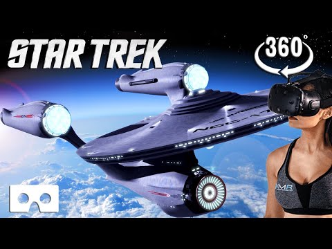 VR 360 Star Trek 2009 Enterprise Fly Over for Virtual Reality - YouTube