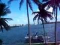 relaxing looking over miami us