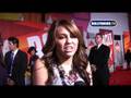 Premiere of Disney's Bolt: Miley Cyrus and John Travolta