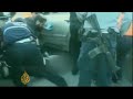 Israel Terrorism - israeli runs by his car over a wounded Palastinian !!