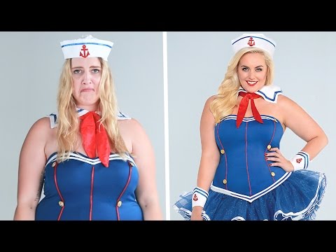 Plus-Size Women Try On One-Size Halloween Costumes