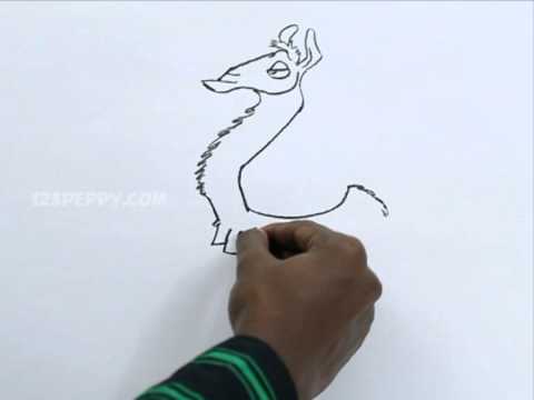 how to draw llama step by step