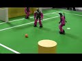 Final game of the Humanoid League soccer tournament at RoboCup German Open 2009. The competition took place at Hannover Messe. Both teams were in very good shape. NimbRo had clear advantage. After 4:1 at half time, the game ended 8:2 for NimbRo.