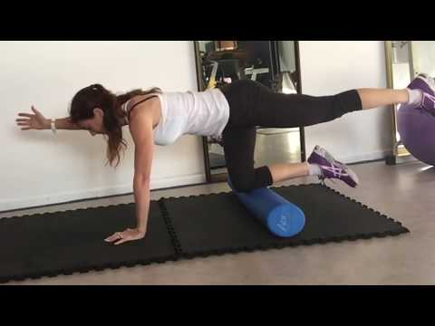How to… 4-Point Alternate Arm and Leg Raise on a Foam Roller