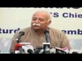DR MOHAN RAO BHAGWAT AT CHANDIGARH :: 2/6 :: ATTENDS TO MEDIA'S QUESTIONS