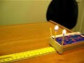 Burning 3 matches with a green laser pointer