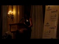 Katie Kalmusky reads winning speech at Royal York Hotel