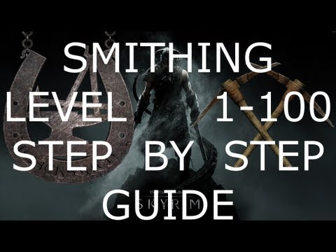 how to quickly level up smithing in skyrim