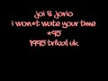 Joi + Jorio - I Won't Waste Your Time '95Label:TRIBAL United KingdomCatalog#:TRIUK 029Format:Vinyl, 12