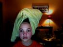 just out of shower