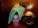 just out of shower