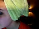 just out of shower