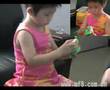 cube solving of 3 year old girl