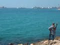 cornamusa sulla spiaggia di palma de maiorca