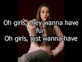 Miley Cyrus- Girls just wanna have fun With lyrics!