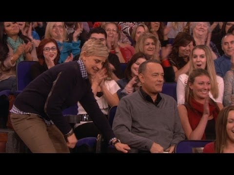Tom Hanks - The Hollywood legend has been honored with many awards, and Ellen had a special one for him today.