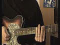 Guitare slide en accordage standard