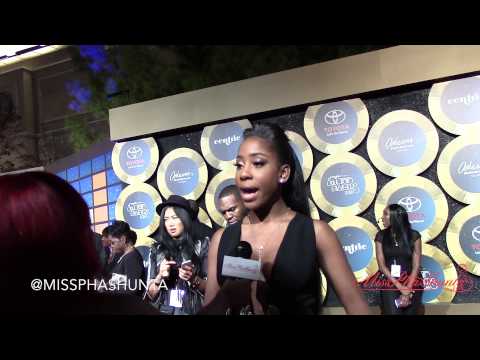 MissPhaShunta Interviews Sevyn Streeter at the 2014 Soul Train Awards red carpet