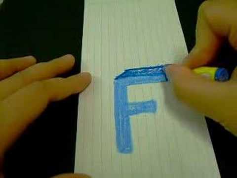 how to draw a block letter f