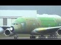 [FullHD] First Malaysia Airlines Airbus A380 crosswind landing in Hamburg Finkenwerder