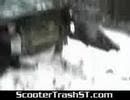 How not to pull a car out of the snow.