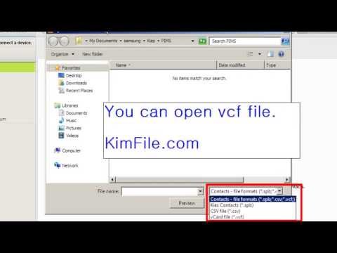 how to open vcard file