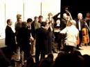 czech composer jiri gemrot, members of the prazak quartet and other musicians being lauded and applauded.
