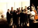 czech composer jiri gemrot, members of the prazak quartet and other musicians being lauded and applauded.