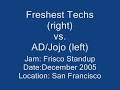freshest techs crew  - b-boys from san francisco, california. this is battle footage of us. there are four members of the crew, rokswel, b-boy smith, dystroy, and sam smooth. we are all born and raised in san francisco, california. let us know what you think.